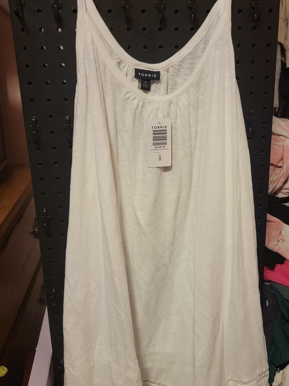 Torrid White Strapless Cotton Cover-Up Dress